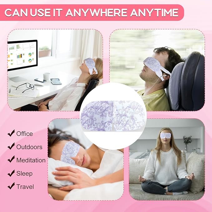 XPCARE 24 Pack Steam Eye Masks for Dry Eyes, SPA Warm Sleep Eye Mask, - Image 7