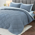 MUXHOMO 7 Pieces California King Comforter Set, Reversible Bed in a Bag Cal by MUXHOMO
