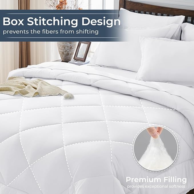 HEVUMYI White Queen Comforter Set - Image 4