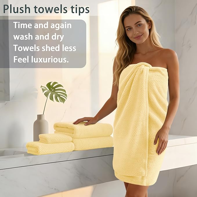 VOOVA & MOVAS Yellow Bath Towels - Image 5