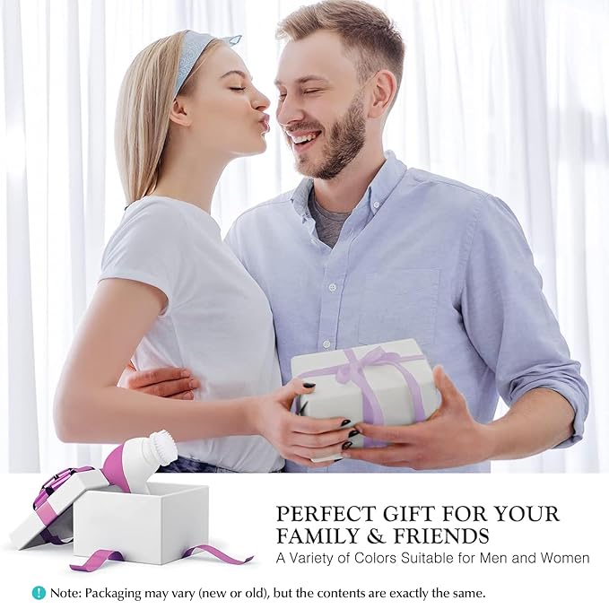 COSLUS Facial Cleansing Brush Silicone Face Scrubber: 2 in1 FBS-D Electric - Image 9