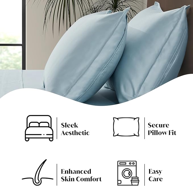 Luxury Bamboo Market |King Envelope Pillowcase Set | 100% Viscose Made from - Image 5