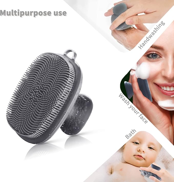 Face Scrubber Face Scrubber for Men Facial Cleansing Brush Silicone Face Wash - Image 3