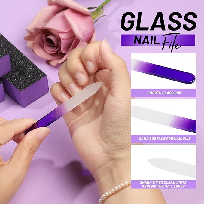 FANDAMEI Nail Care Kit, Nail Buffers and Files, Nail Cuticle Tools Kit - Image 6