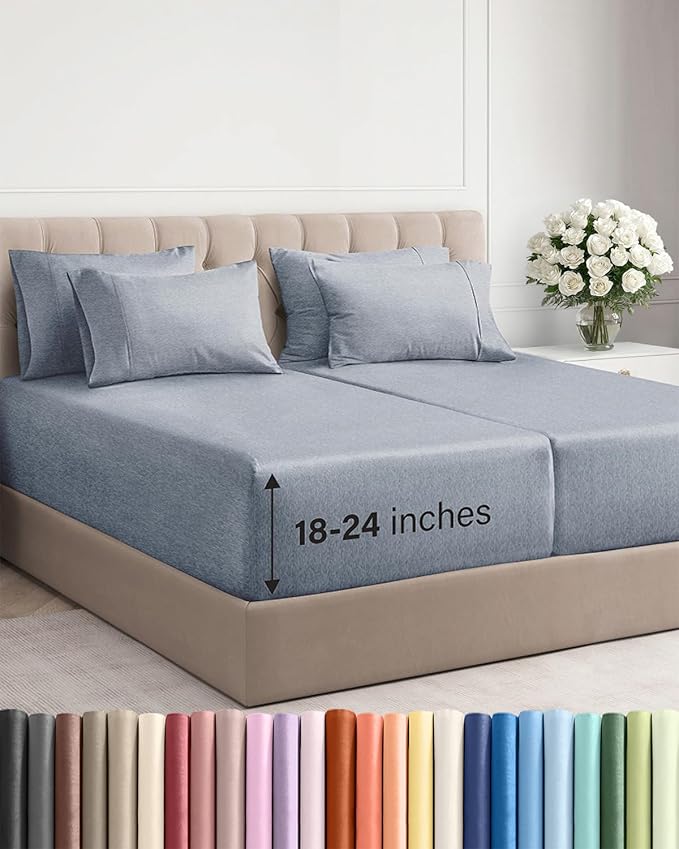 Extra Deep Split King Sheet Set by CGKUnlimited