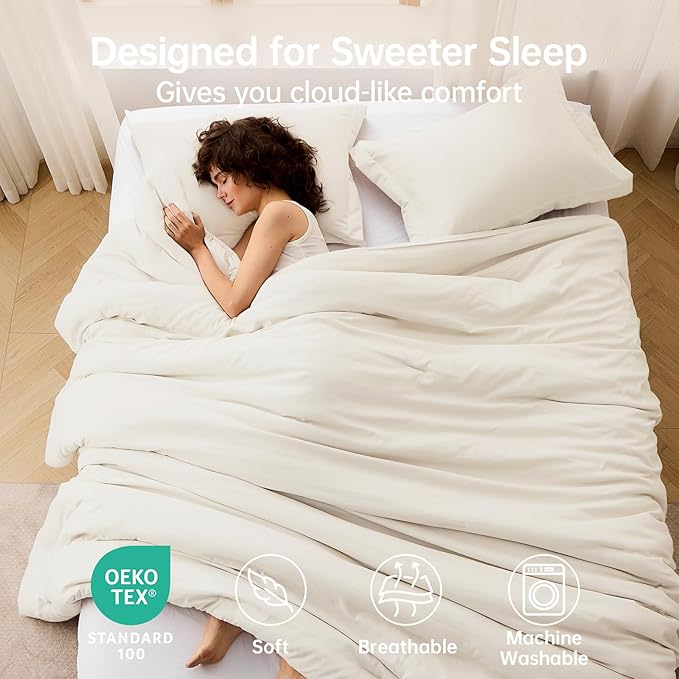 MUXHOMO Oversized King Comforter Sets, All Season Ultra Soft Down Alternative - Image 2