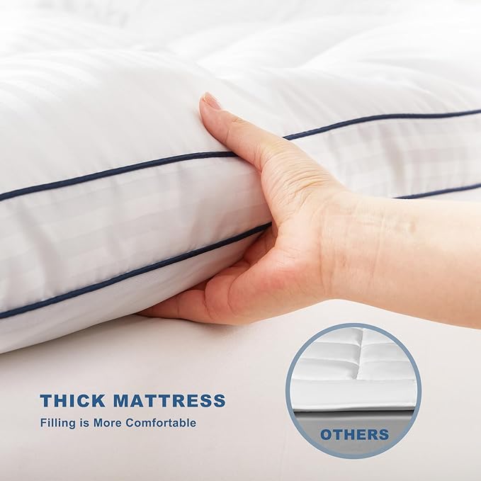 BEDLORE Twin XL Mattress Topper, Thick Pillow Top Pad - Image 7
