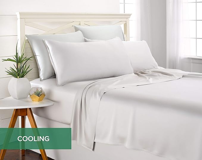 Pure Bamboo Twin Sheets, Genuine 100% Organic Viscose Derived from Bamboo Bed - Image 5
