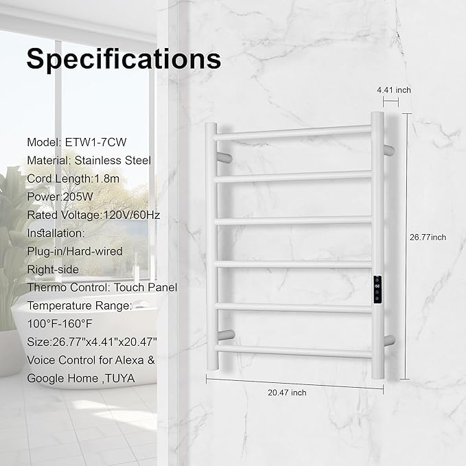 Electric Towel Rack with Voice Control - Image 4
