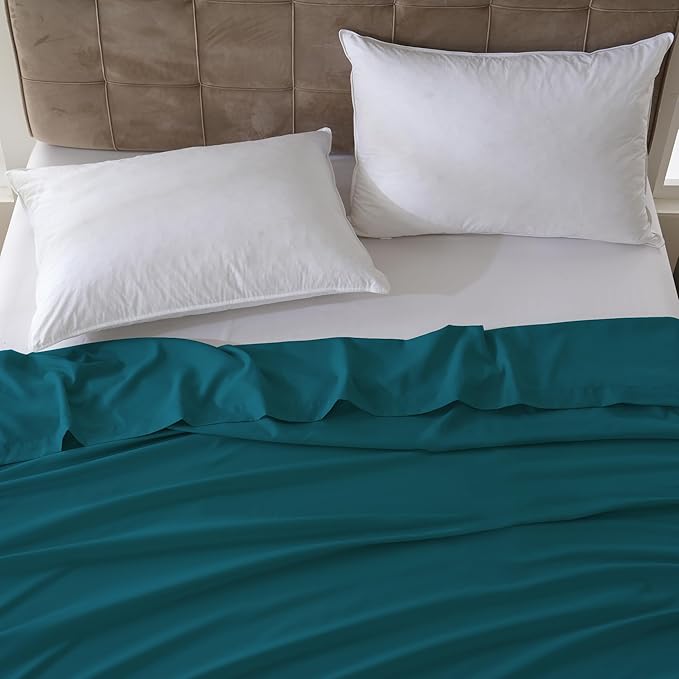 ZPECC King Flat Sheet Only 6 Pack, Durable Teal Top Bed Sheets Hypoallergenic - Image 7