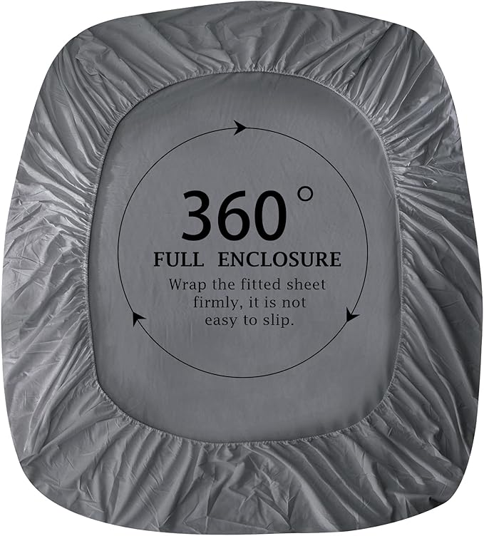 FreshCulture Pure Cotton Fitted Sheets California King Size, 300 Thread Count - Image 3