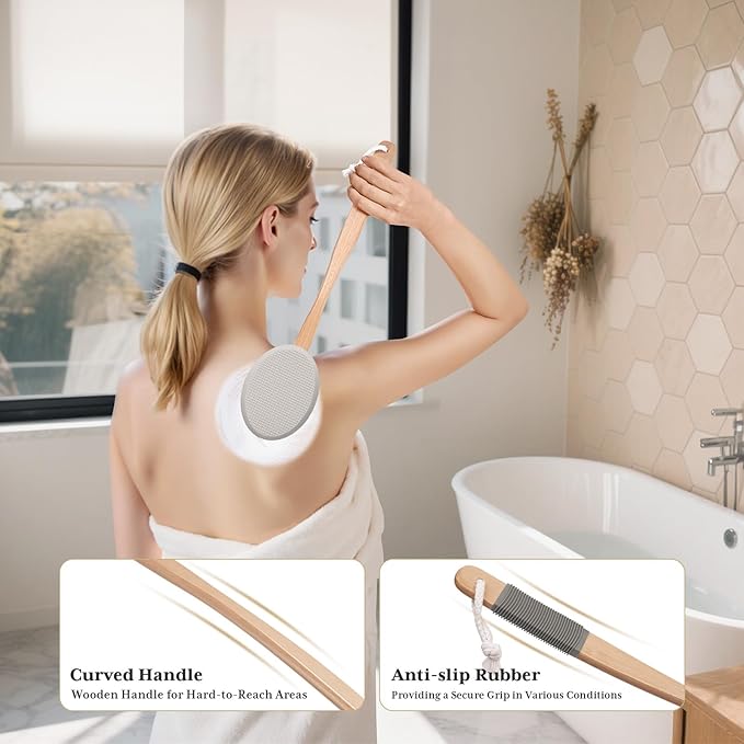 AmazerBath Lotion Applicator for Back, 4 Replaceable Pads - Image 5