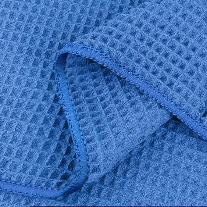 HOMEXCEL Waffle Bath Towels 4 Pack, Premium Microfiber Beach Towels, Ultra Soft - Image 2