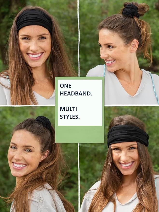 Huachi Wide Headbands for Women Non Slip, Thick Womens Bandana Headbands Boho - Image 6