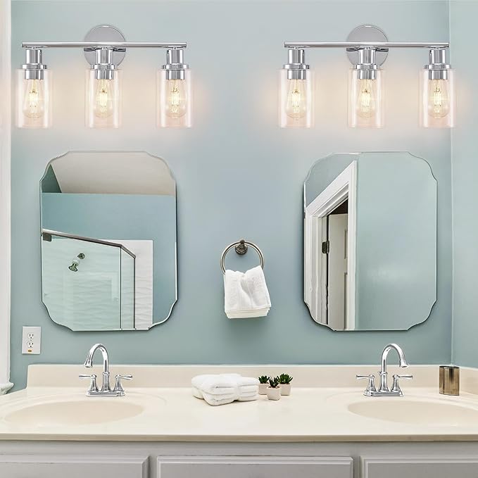 DLLT 3-Light Bathroom Light Fixtures: Chrome Modern Vanity Lights - Image 6
