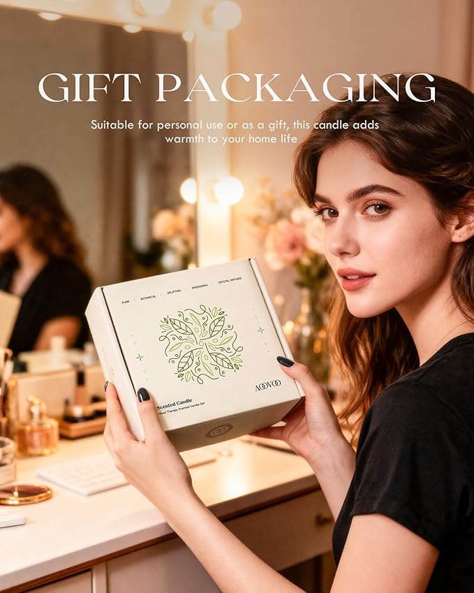 AOOVOO Crystal Soothing Candles Set - Image 7
