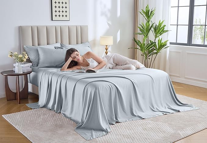 Pure Bamboo King Sheets, Genuine 100% Organic Viscose Derived from Bamboo Bed - Image 2
