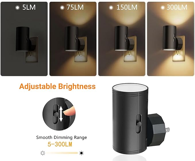 TSEXES LED Night Light Plug in, Modern Night Lights Plug into Wall, Dusk to - Image 3