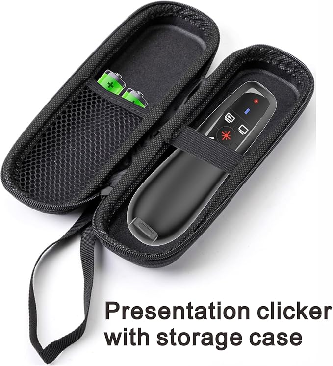 Presentation Clicker with Case Storage, Wireless Presenter Remotes with USB-A&C Receiver,Suitable for Both Desktop Computers and laptops, Mac Keynote,Including Batteries and Storage Bag,LBBYDDLL