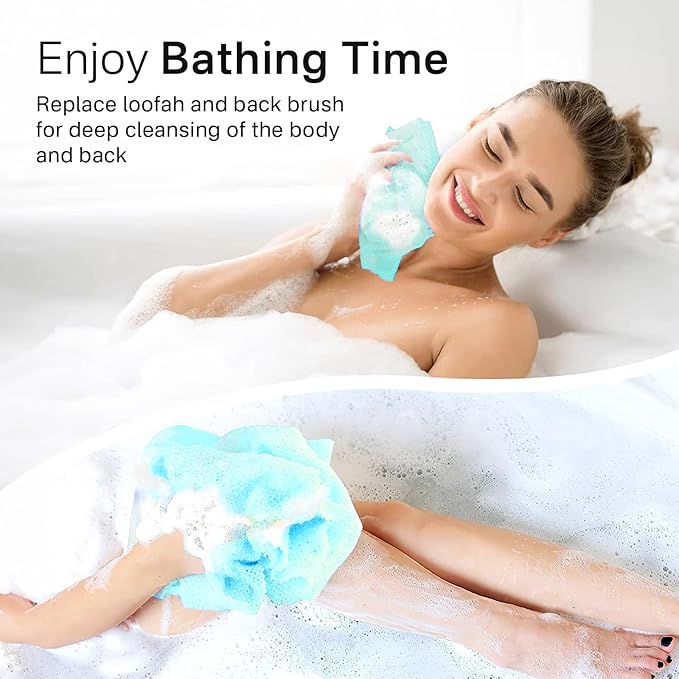 Yiclick 2pcs Back Scrubber for Shower Bath ，Exfoliating Body Scrubber, Body - Image 4
