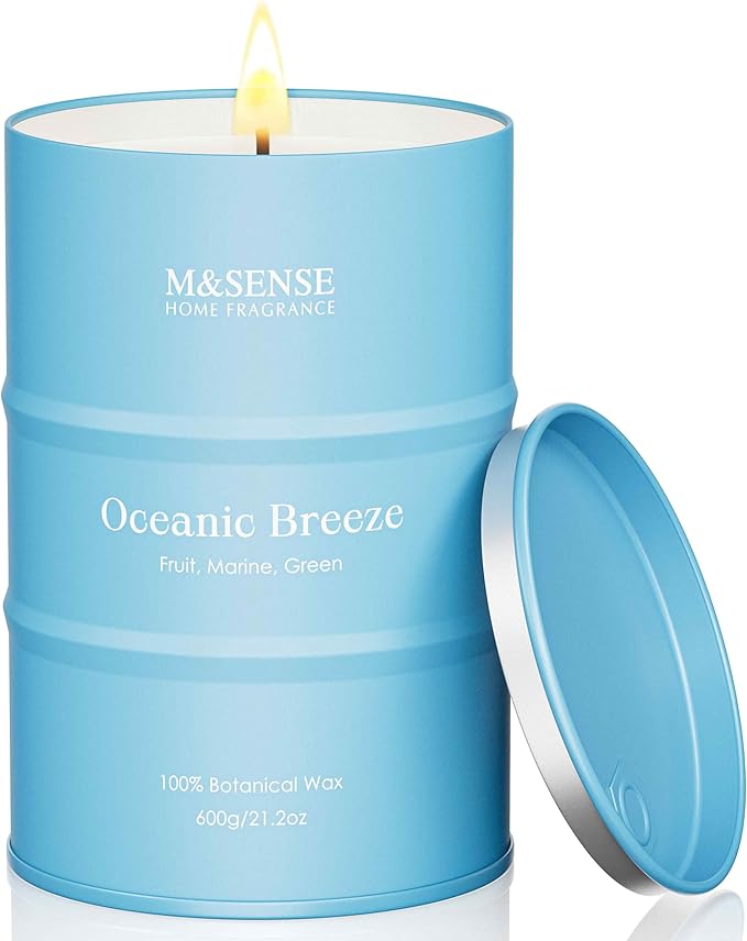 M&SENSE Oceanic Breeze Scented Candles Summer Soy Candle, Beach Candles Scented by MSENSE