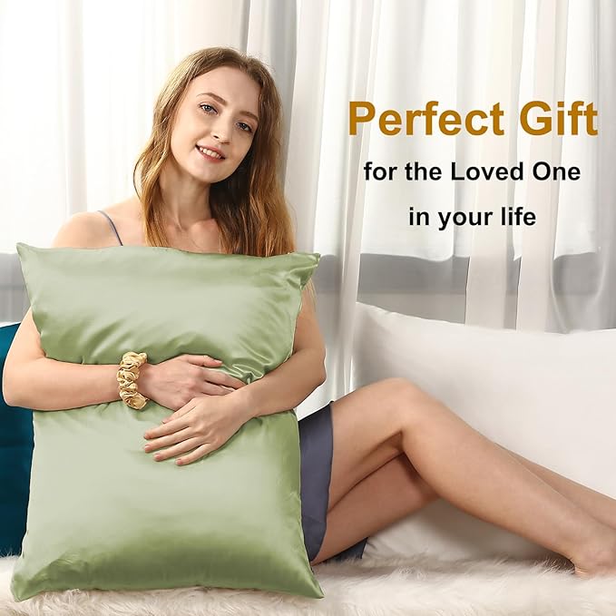 Ravmix Silk Pillow Cases with Zipper, 21momme Mulberry Silk Pillowcase - Image 8