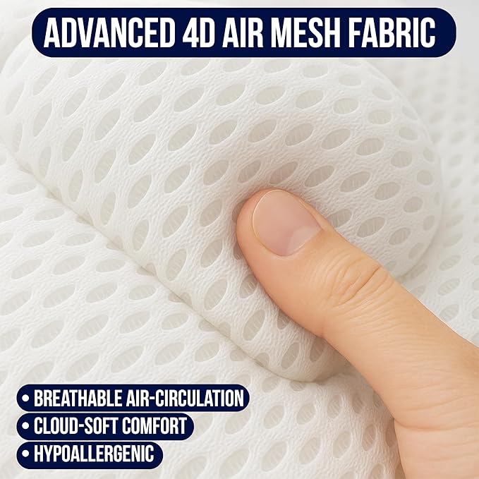 Luxury Bath Pillow for Tub – 4D Air Mesh Cushions - Image 7
