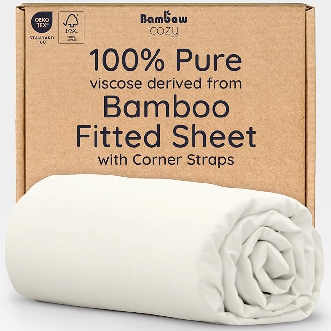 Bambaw 100% Viscose Derived from Bamboo King Fitted Sheet by Bambaw