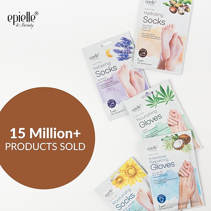 Epielle Hydrating Hand Mask 6 Pairs, Relieve and Soften - Image 2