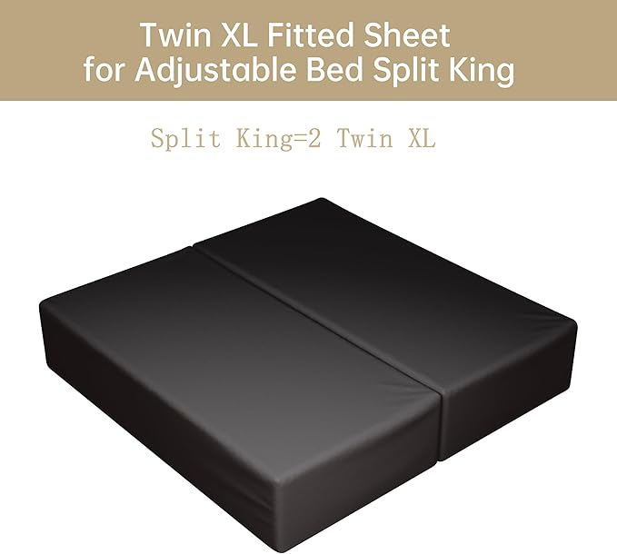 2-Pack 100% Egyptian Cotton Fitted Sheet TwinXL Size, 600 Thread Count Cotton - Image 8