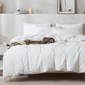 JELLYMONI 100% Natural Cotton 3pcs Striped Duvet Cover Sets, Satin Striped by JELLYMONI
