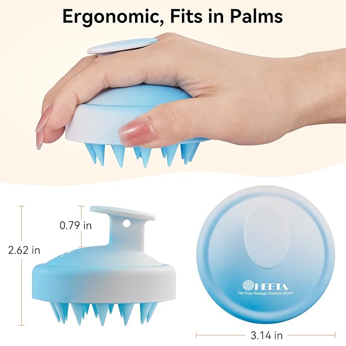 HEETA Scalp Massager Hair Growth, Soft Silicone Scalp Scrubber Shampoo Brush - Image 7