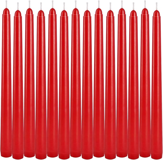 WPONSZU 14 Pack Tall Red Taper Candles 10 Inch Unscented Dripless Candlesticks - Image 8