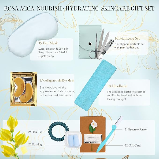 30pcs Mother's Day Gifts, Spa Gift Basket Set, Ylang Facial Skin Care Set - Image 4