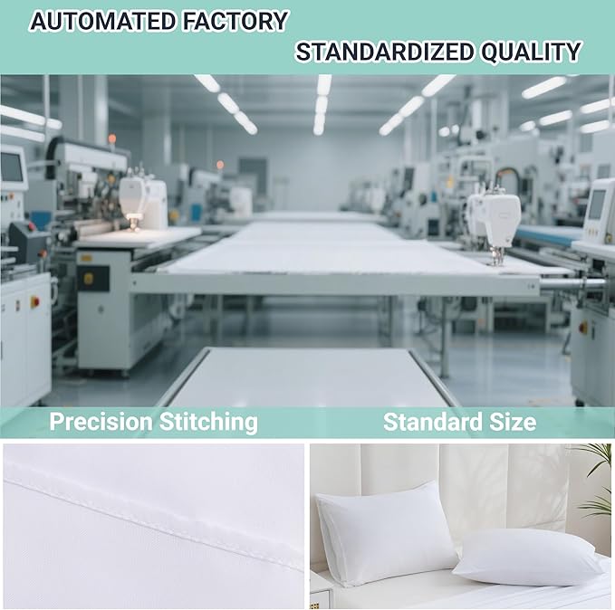 ZPECC White Pillow Cases King Size Set of 4, 20x36 Envelope Closure Pillowcases - Image 4