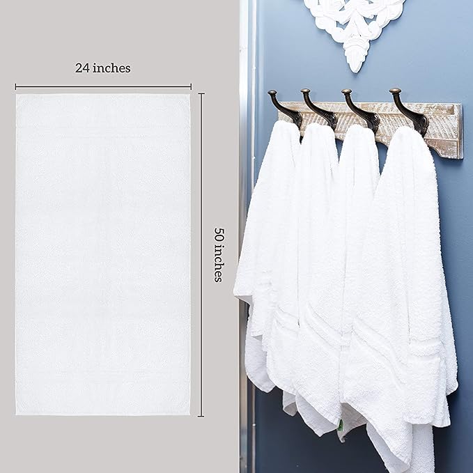 GREEN LIFESTYLE Bath Towels 24" x 50" 48 Pack - Image 6