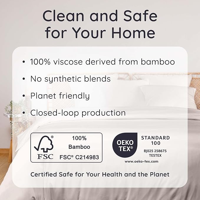 Bambaw 100% Viscose Derived from Bamboo Pillowcase King Size – Set of 2 Cooling - Image 6