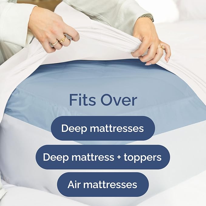 Extra Deep Queen 400 Thread Count Cotton Fitted Sheet - Image 6