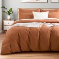 NEXHOME PRO Duvet Cover Set 100% Washed Cotton Oversized Queen 98"x98" by NEXHOMEPRO