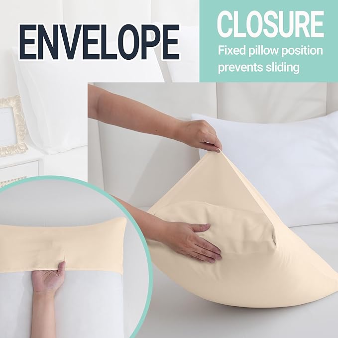ZPECC Pillow Cases King Size Set of 4, 20x36 Envelope Closure Pillowcases - Image 5