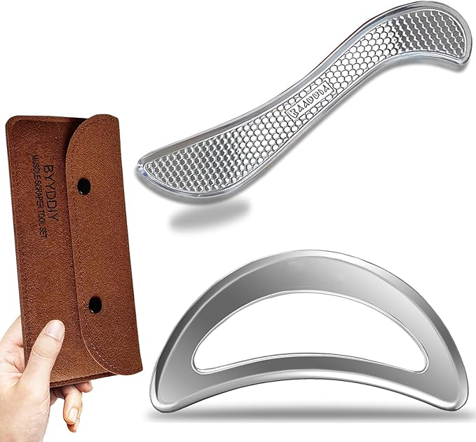 BYYDDIY Stainless Steel Muscle Scraper Tools Set, Scraping Massage Tools by BYYDDIYMuscleScraperTools