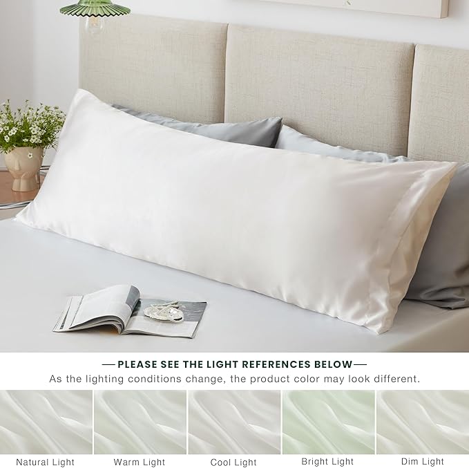 Love's cabin Satin Body Pillowcase 20x54, Cooling Pillow Cover - Image 6