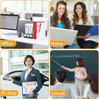 Tashkummy 360° Pivotable Project Organizer Binder, 2 Pack Upgraded 3 Ring Binder with Colored Tab Dividers with Pockets, Customizable Cover Multi Pocket Folder Binder for Home, School, Office- Blue