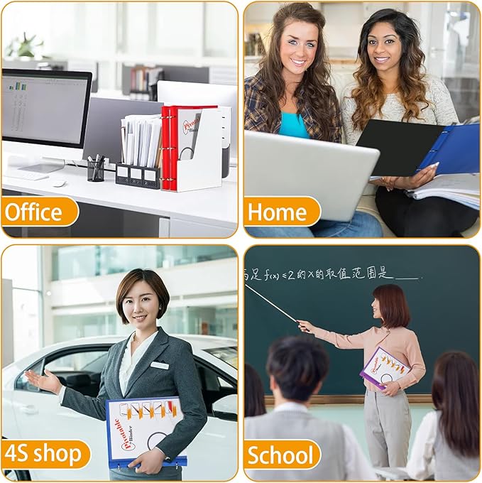 Tashkummy 360 Pivotable Project Organizer, 3 Ring Binder with Colored Tab Dividers and Pockets, Customizable Front Cover Multi Pocket Folder for Home, School, Office - Green