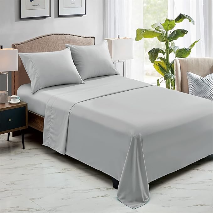 FreshCulture King Flat Sheets Only, Soft Microfiber Bedding Sheets - Image 6