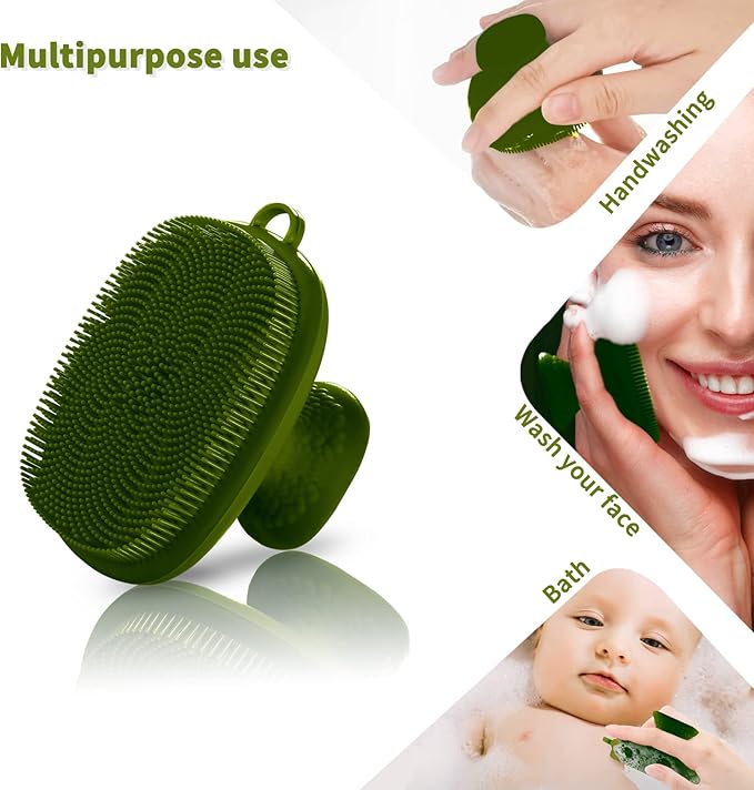 Silicone Face Scrubber for Men Facial Cleansing Brush Silicone Face Wash Brush - Image 2