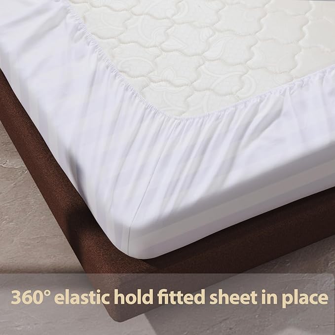 100% Egyptian Cotton Fitted Sheet CK Size, 600 Thread Count, Single Fitted - Image 6