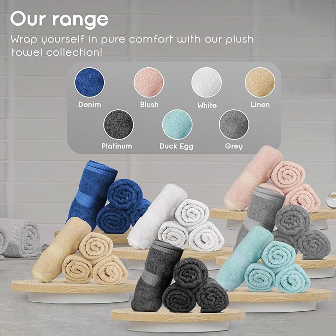 Ariv Premium Bath Towels Pack of 4, 100% Cotton, Super Soft, Highly Absorbent - Image 3