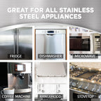 Weiman Stainless Steel Cleaner Kit - Removes Fingerprints, Residue, Water Marks, and Grease