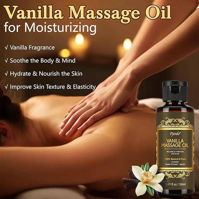 Pjordo 5 Pack Massage Oil for Massage Therapy, Sore Muscle, Syringa & Anti - Image 8